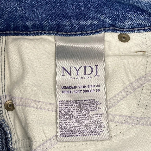 🌸NYDJ Sheri Ankle with white ankle front detail size 2 - Picture 5 of 12